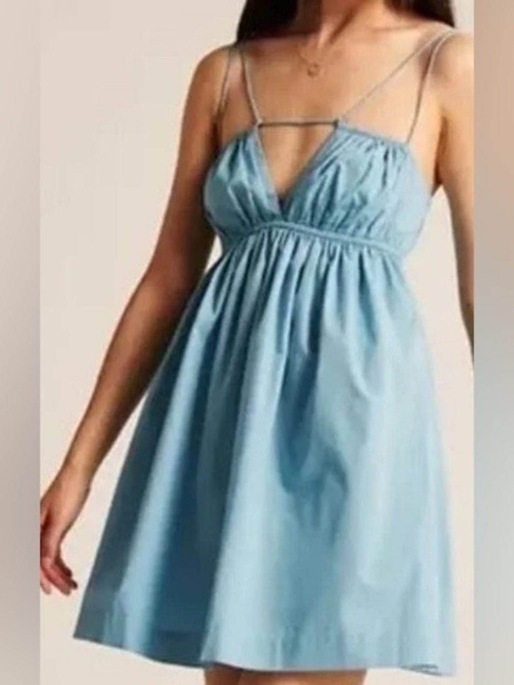 Abercrombie & Fitch Light Blue Strappy Mini Dress